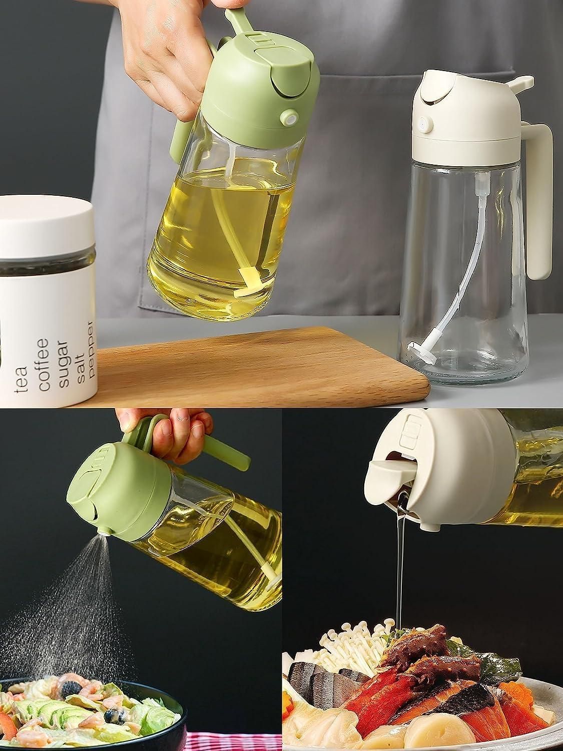 2-in-1 Oil Dispenser - Glass, Spray and Pour Design