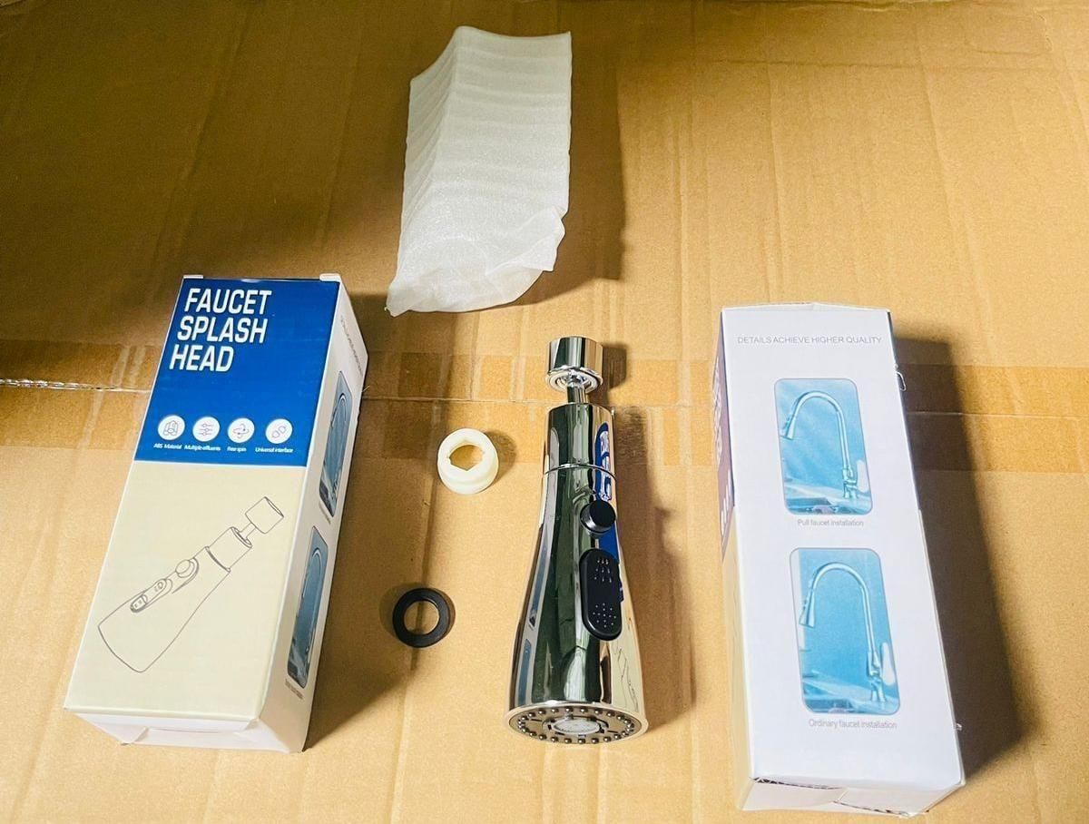 3-in-1 Kitchen Sink Faucet | Rotate, Rinse & Save Water | Easy Fit for Any Sink