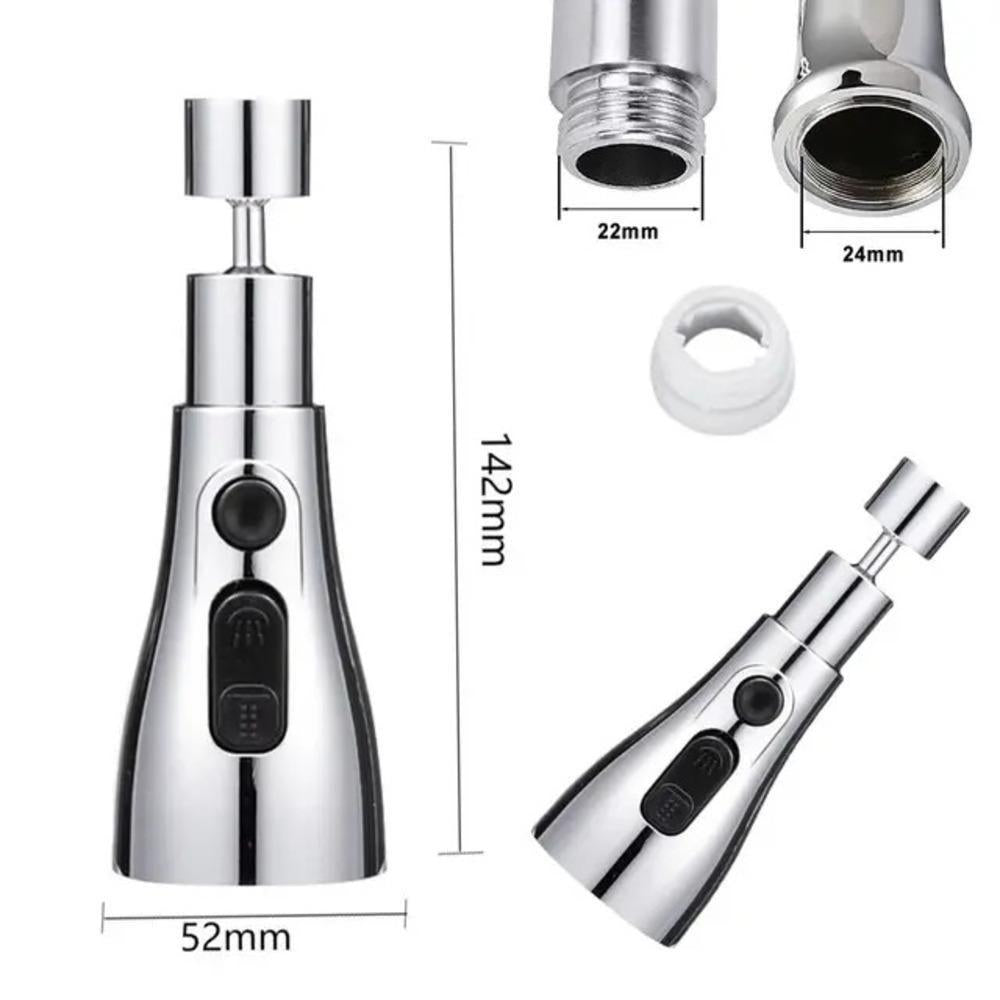 3-in-1 Kitchen Sink Faucet | Rotate, Rinse & Save Water | Easy Fit for Any Sink