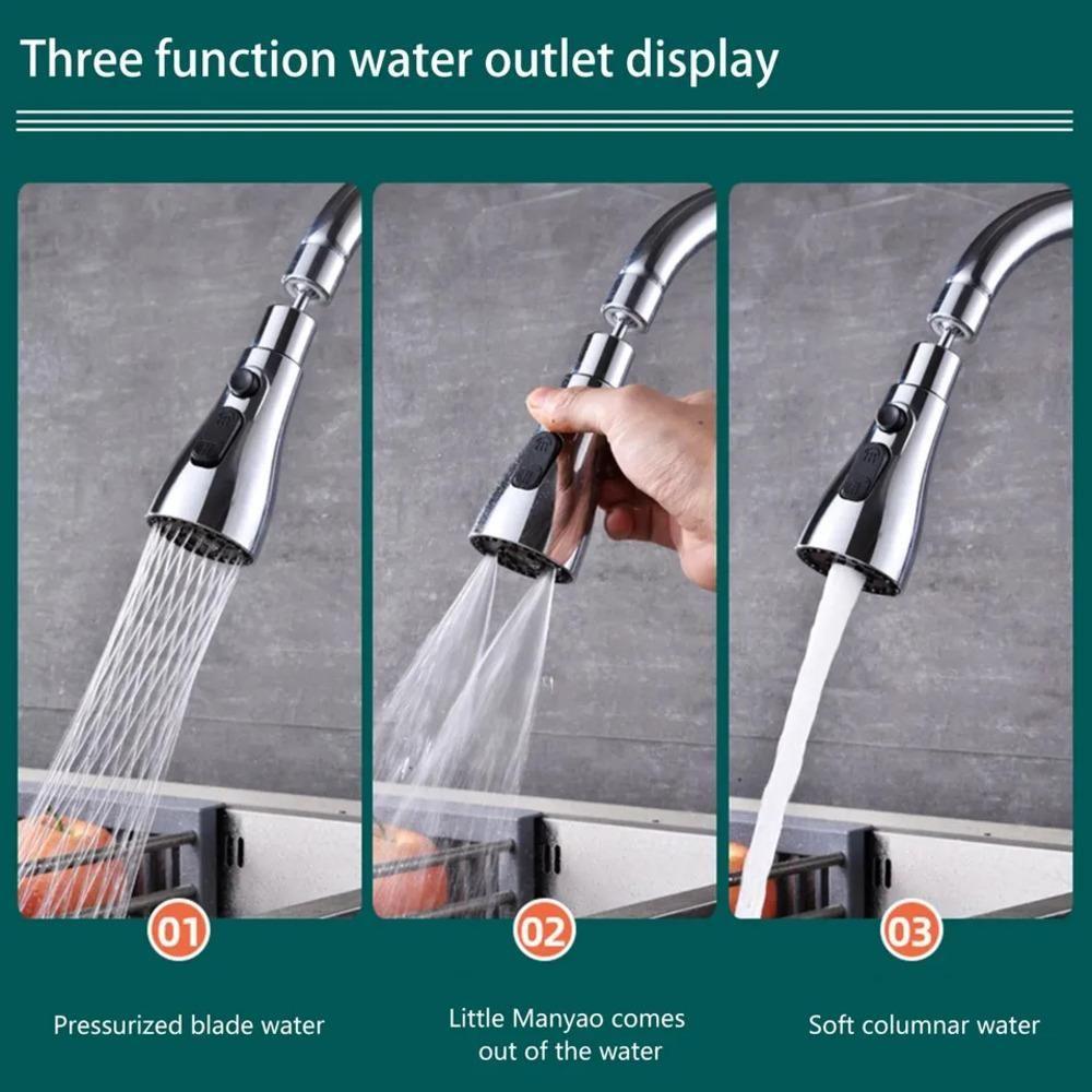 3-in-1 Kitchen Sink Faucet | Rotate, Rinse & Save Water | Easy Fit for Any Sink