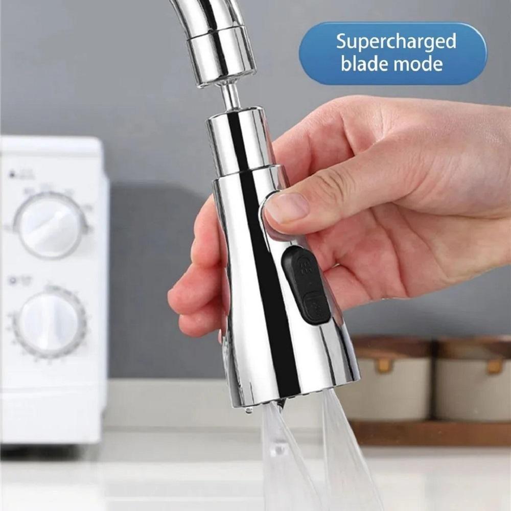 3-in-1 Kitchen Sink Faucet | Rotate, Rinse & Save Water | Easy Fit for Any Sink