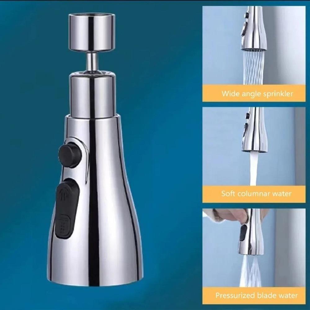 3-in-1 Kitchen Sink Faucet | Rotate, Rinse & Save Water | Easy Fit for Any Sink
