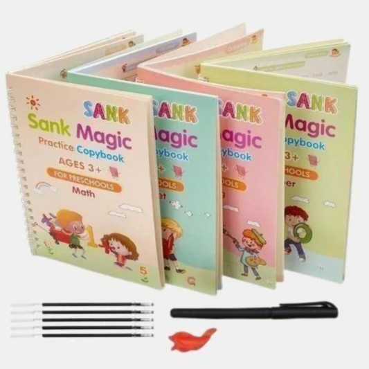 Sank Magic Practice Copybook (4 BOOKS,1 PEN,1 GRIP,10 REFILL) Pack of 1